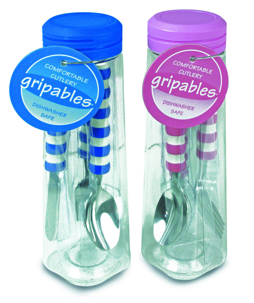 Comfortable Cutlery (3 pc Cutlery Set w/ Pink or Blue Handles) The Pencil Grip Special Needs Essentials
