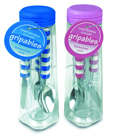 Comfortable Cutlery (3 pc Cutlery Set w/ Pink or Blue Handles) The Pencil Grip Special Needs Essentials
