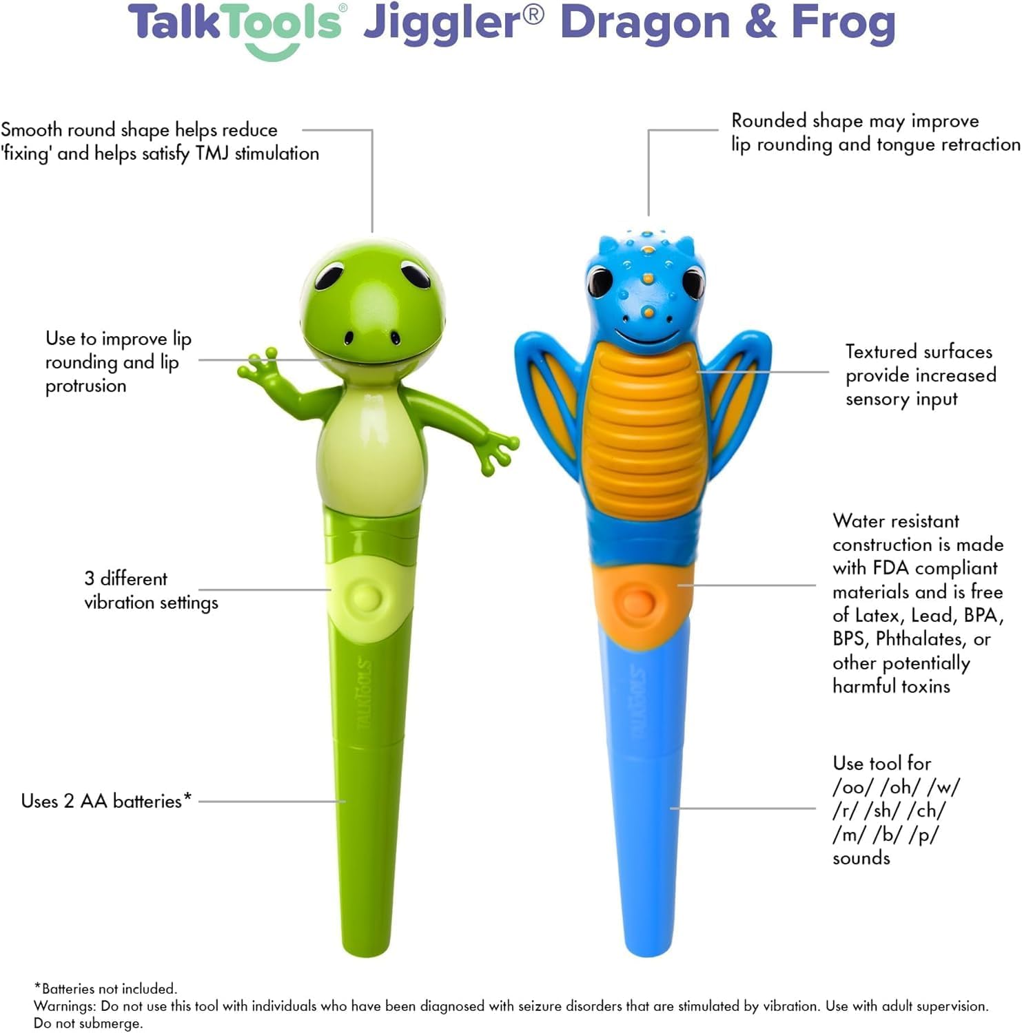 Talk Tools Method TalkTools Jiggler - Oral Facial Massager - Sensory Awareness Tool for ...