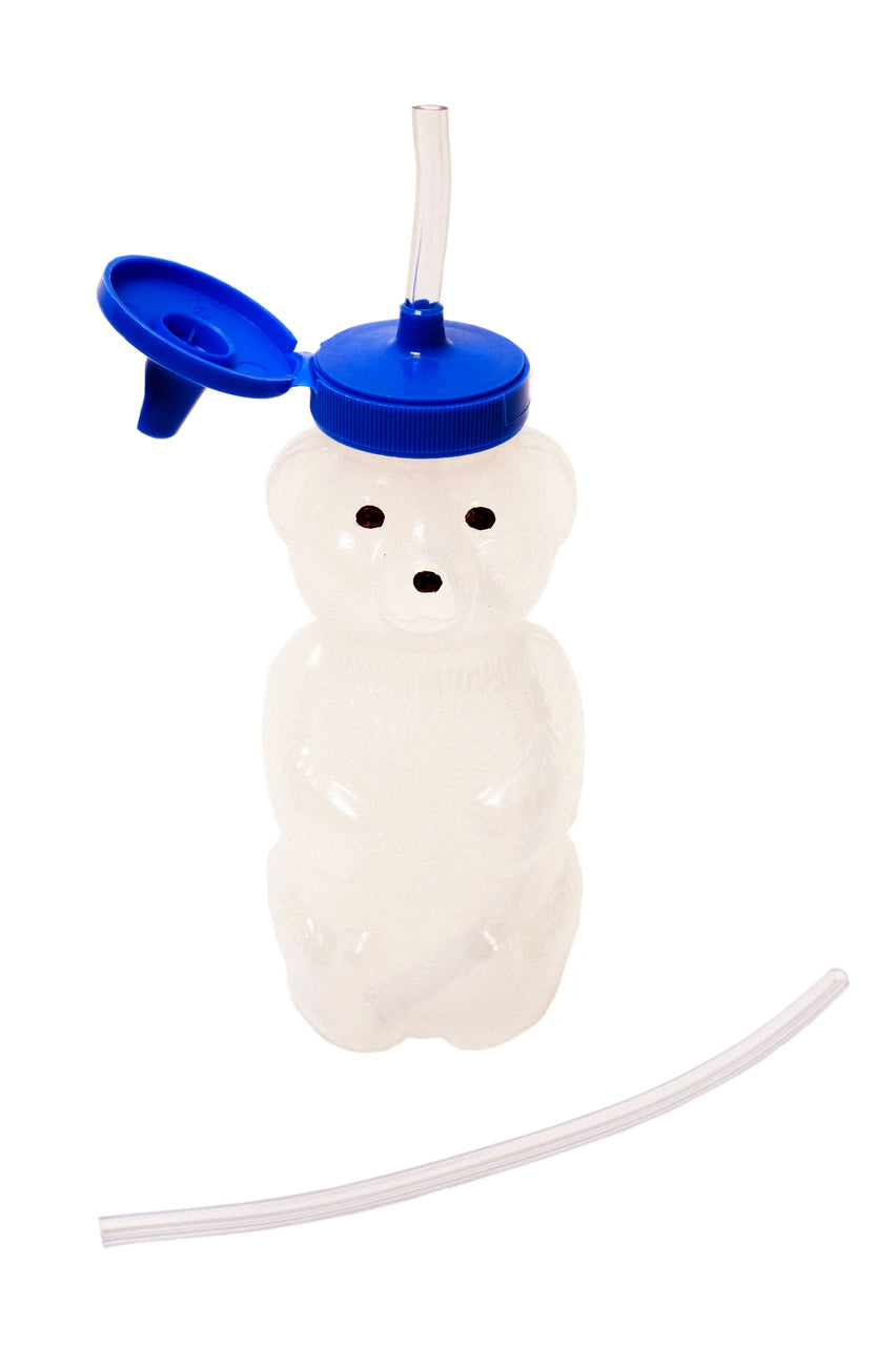 thumbnail image 2 of Honey Bear Straw Cup Long Straws, 3-pack Squeezable Therapy And Special Needs Assistive Drink Container Spill Proof And Leak Resistant Lid 2 of 12