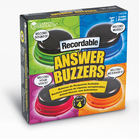 Recordable Answer Buzzers, Set Of 4 by Learning Resources Learning Resources Special Needs Essentials