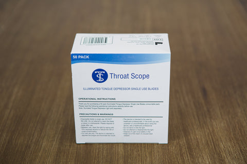 Throat Scope Replacement Blades - Box of 50 Throat Scope Special Needs Essentials