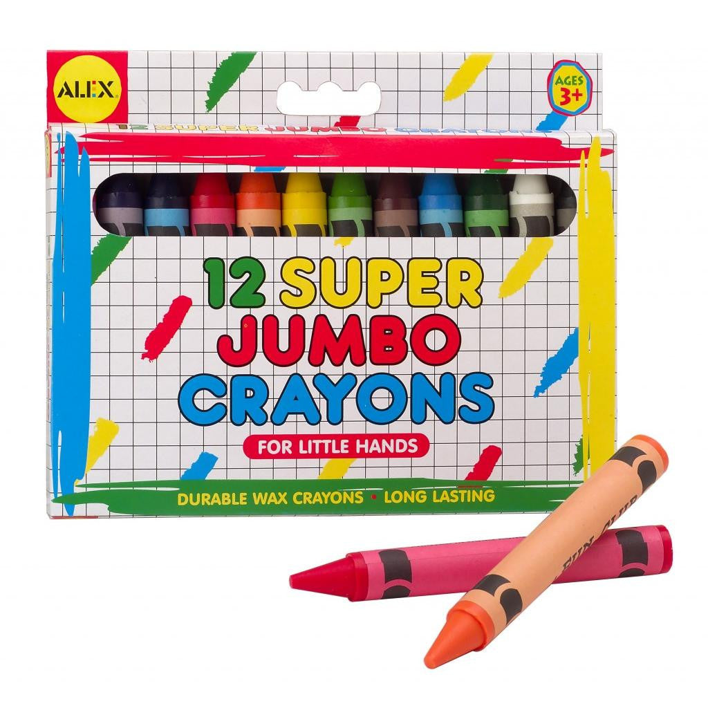 Ooly Happy Triangles Jumbo Crayons - Set of 12